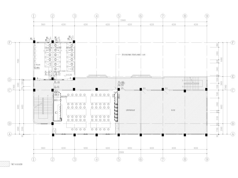 中学校园实验室及卫生间改造给排水施工图纸cad平面图 - 4