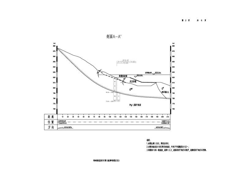 崩塌体坡脚堆载反压-特殊路基设计图纸cad - 3