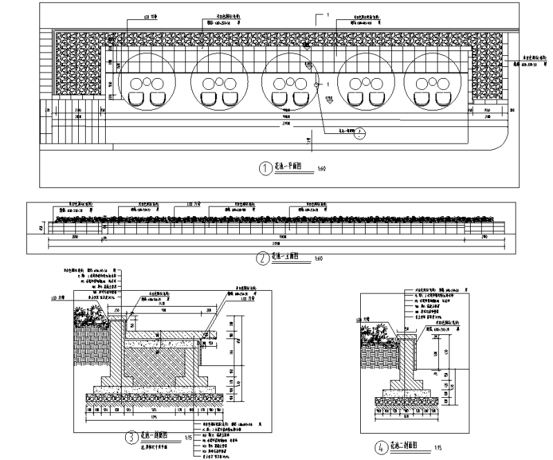 现代前亭延源酒店景观土建施工图纸2020cad平面图 - 5