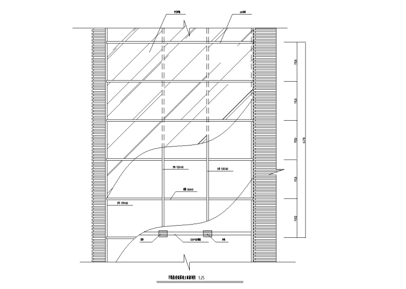 145个半隐形玻璃幕墙节点详图纸cad大样图 - 2