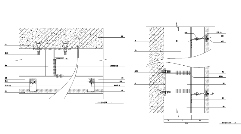 99个石材幕墙节点详图纸cad构造图及大样图 - 3