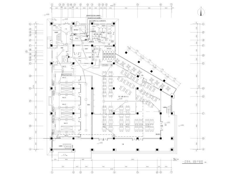 工业园食堂电气施工图纸cad - 2