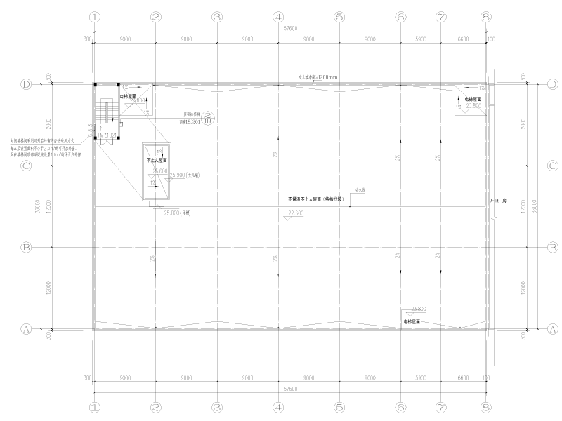 建桥制造产业园暖通施工图纸cad平面图 - 2