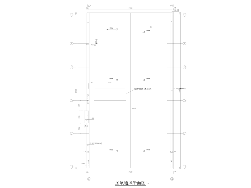 工业园配套食堂暖通施工图纸cad平面图 - 5