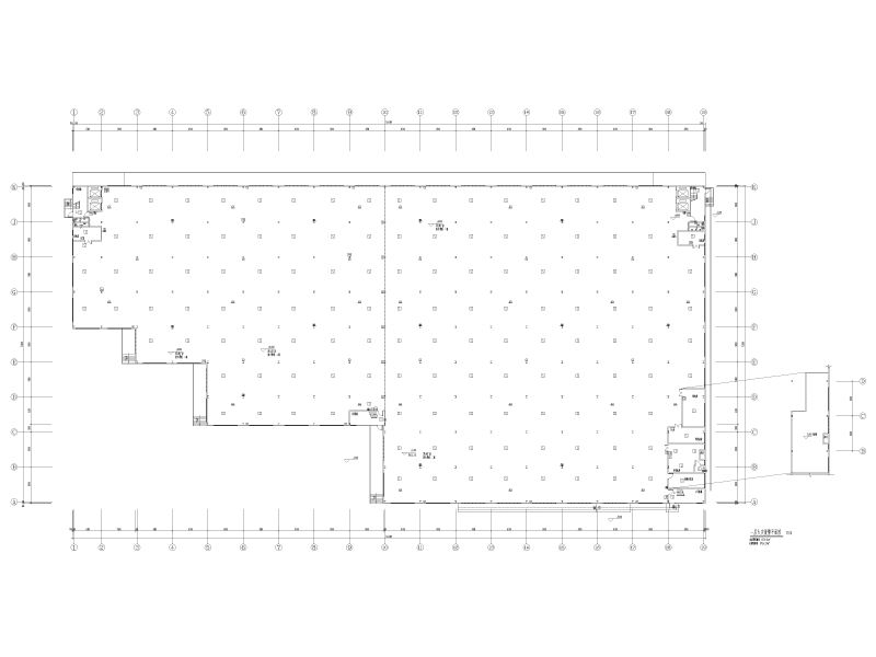 厂房生产车间电气施工图纸cad平面图 - 5