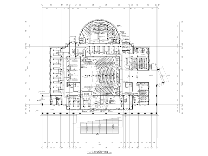 示范性学校暖通施工图纸cad平面图及系统图 - 2