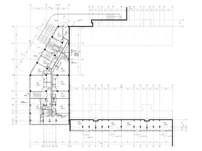 示范性学校教师公寓暖通施工图纸cad平面图 - 1