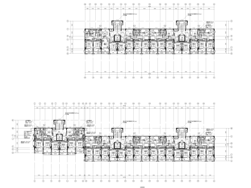 示范性学校教师公寓暖通施工图纸cad平面图 - 3