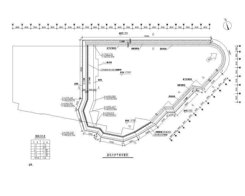 安置房基坑排桩搅拌桩锚杆放坡施工图纸cad - 1