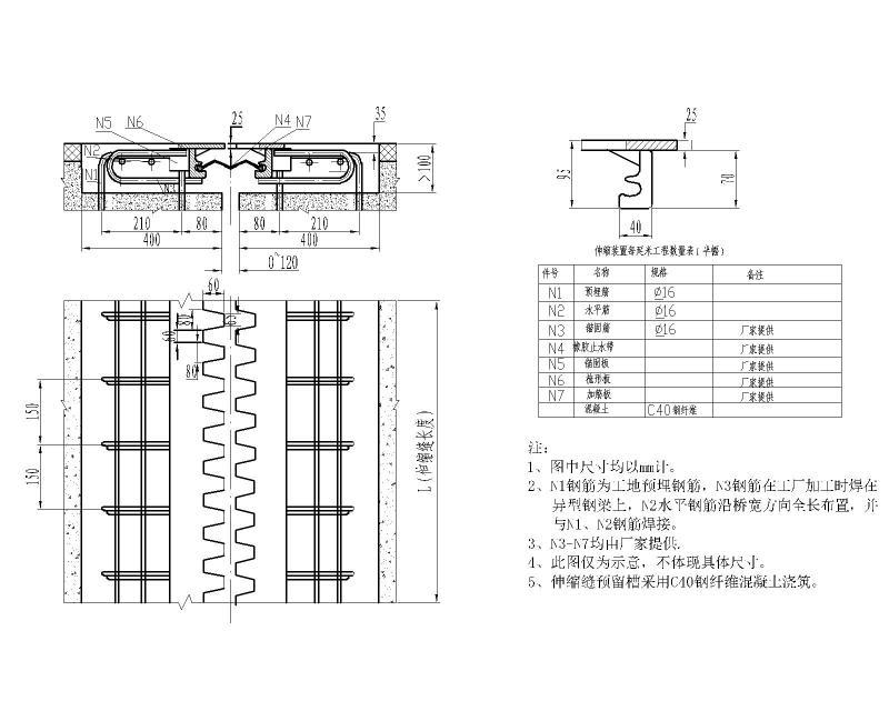 八种常用桥梁伸缩缝CAD详图纸 - 2