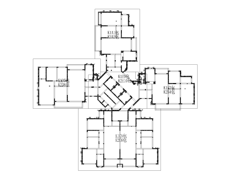 安置房项目铝模结构深化设计图纸2021cad平面图及剖面图 - 5