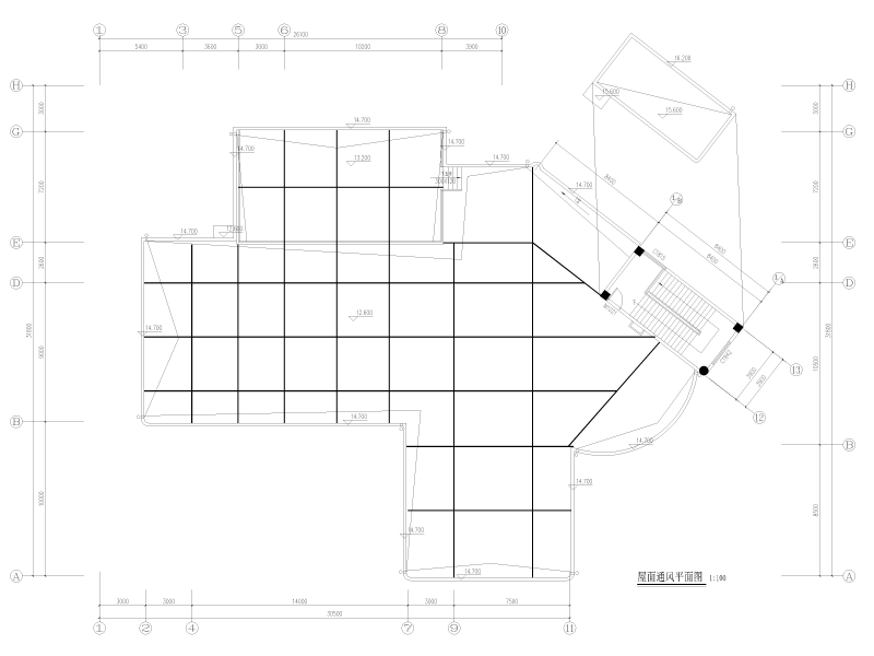 幼儿园建设项目暖通施工图纸cad平面图 - 2