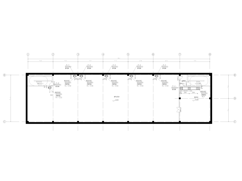 研发基地循环水处理厂房暖通施工图纸cad平面图 - 1
