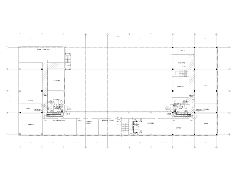 研发基地测试技术楼暖通施工图纸cad平面图 - 2