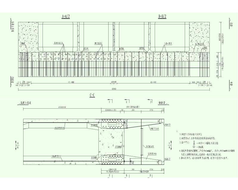 660米高低塔斜拉桥施工图纸2019cad构造图及布置图 - 3
