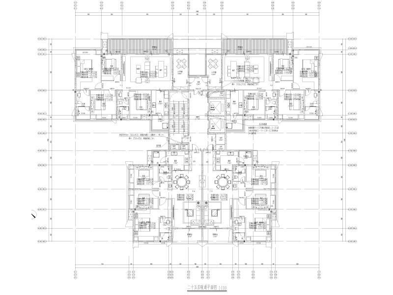 中铁高层住宅暖通施工图纸cad平面图 - 4