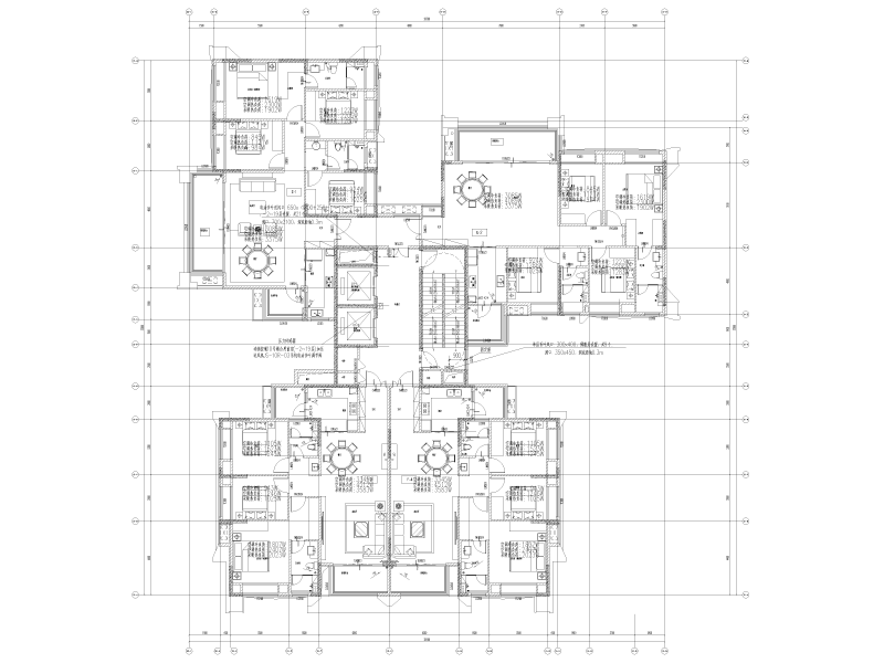 中铁综合体10号楼暖通施工图纸cad平面图 - 1