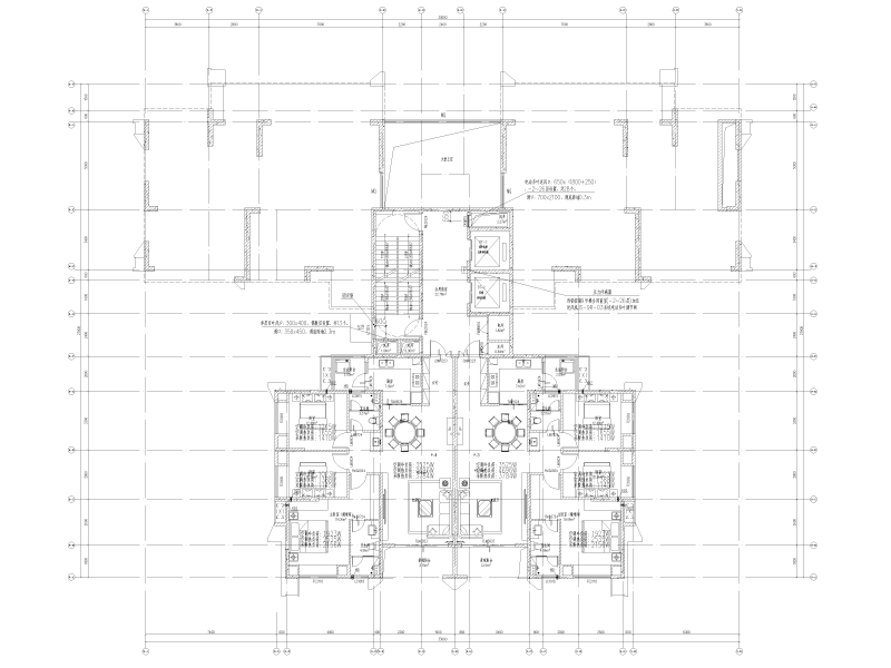 中铁综合体9号楼暖通施工图纸cad平面图 - 1