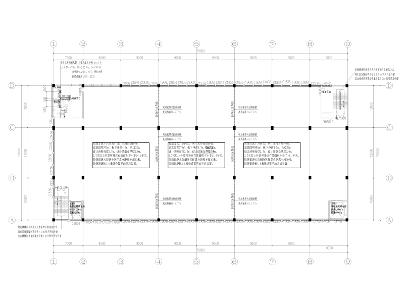 建桥先进制造产业园暖通施工图纸cad平面图 - 1