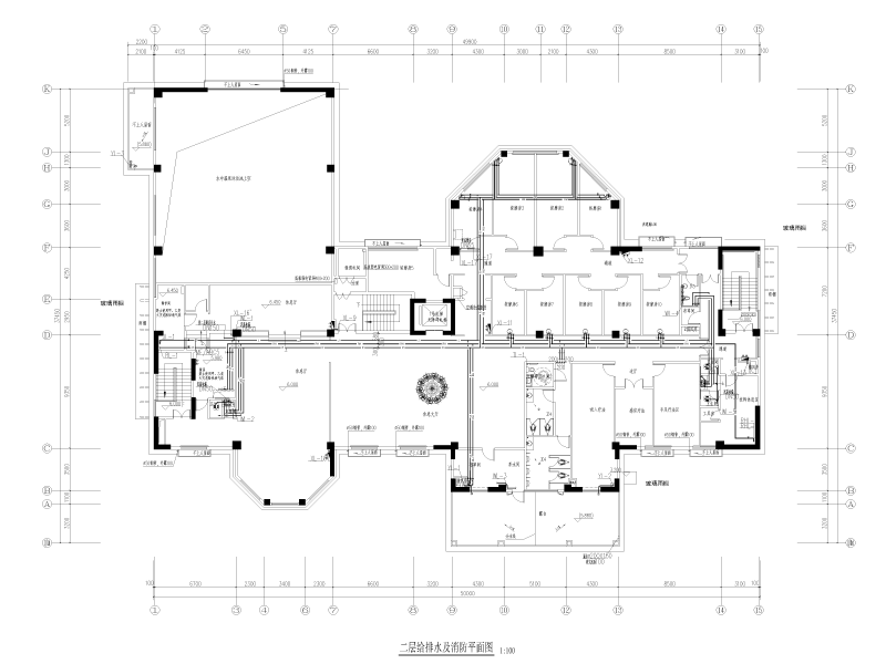 意式温泉馆及汤屋给排水施工图纸cad - 1