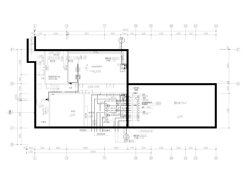 意式温泉馆及汤屋给排水施工图纸cad - 2