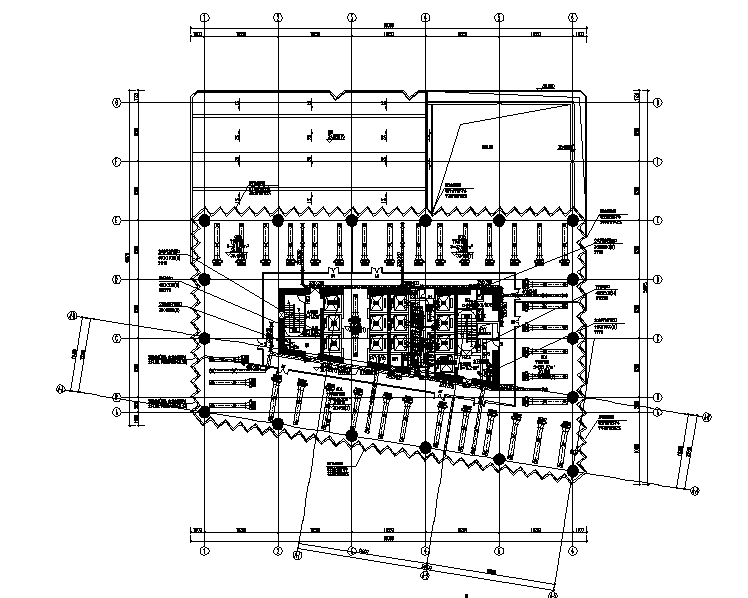 超高层办公(产业研发)楼暖通施工图纸,平面图 - 1