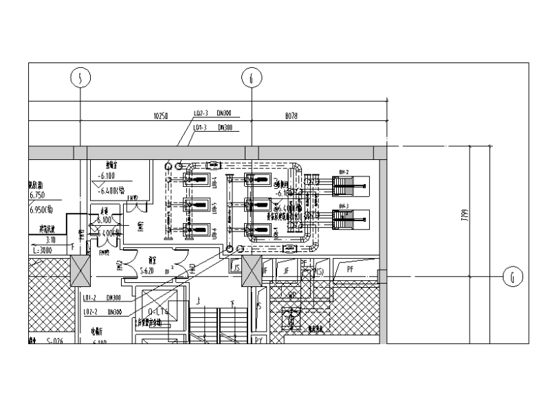 超高层办公(产业研发)楼暖通施工图纸,平面图 - 3