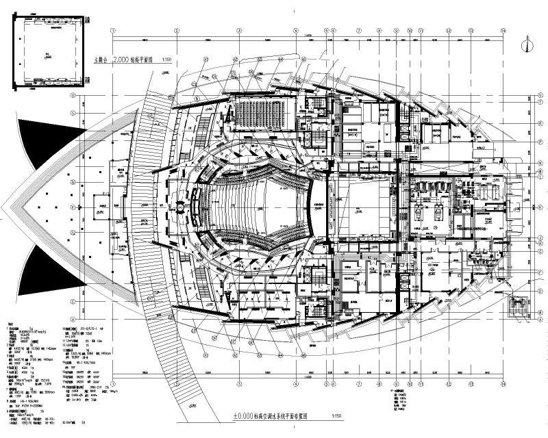 大剧院项目暖通设计施工图纸cad - 1