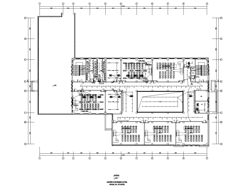 学校艺术综合楼电气施工图纸cad平面图 - 2
