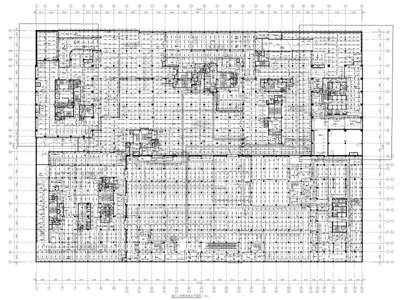 高层塔楼给排水施工图纸cad平面图 - 1