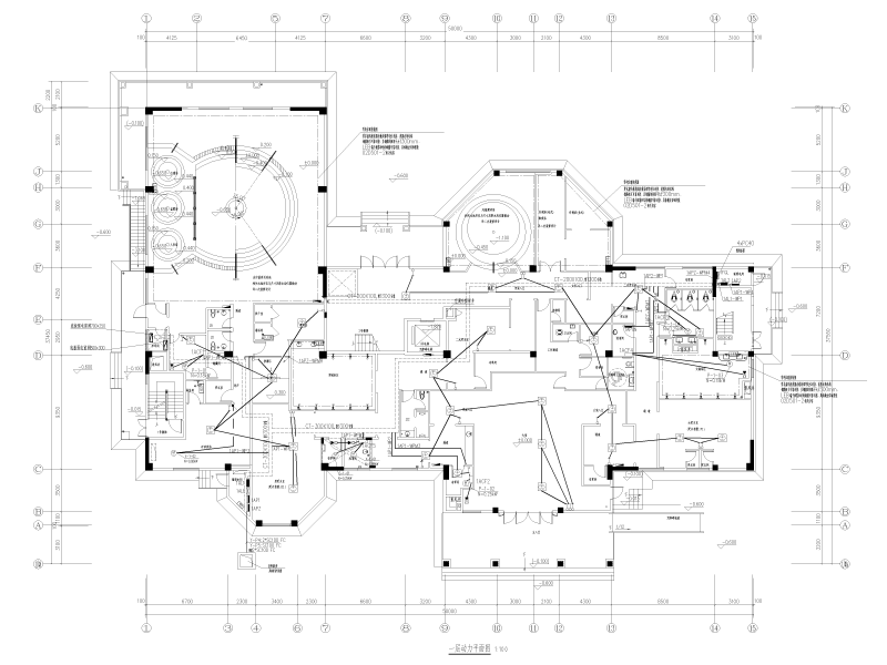 意式温泉馆及汤屋电气施工图纸cad - 3