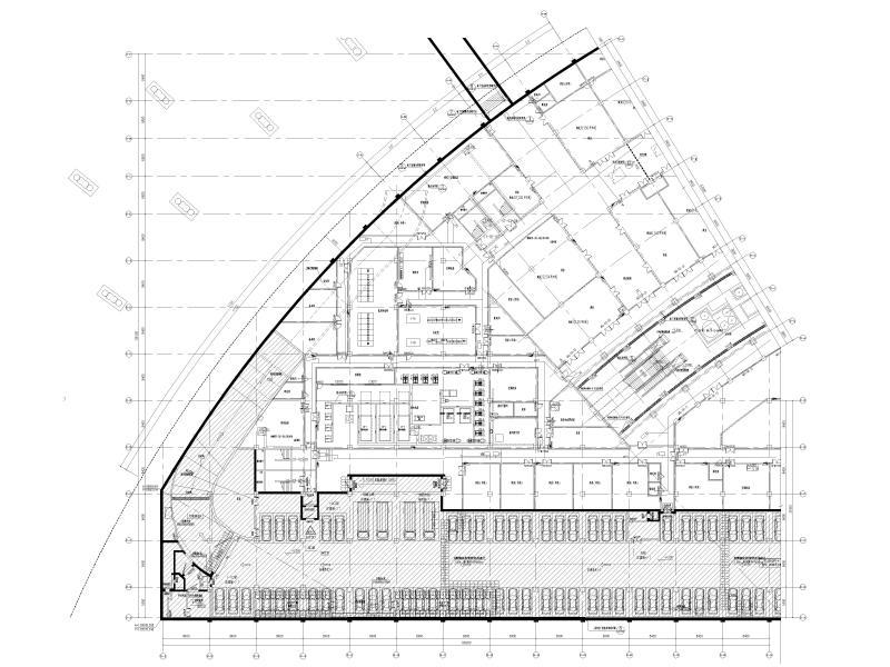 铁路站地下空间开发弱电施工图纸cad平面布置图 - 1