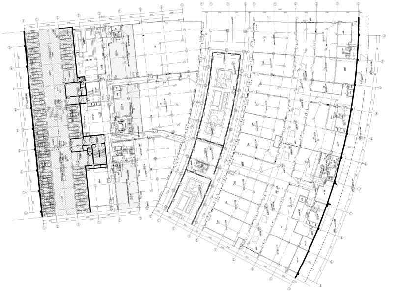 铁路站地下空间开发弱电施工图纸cad平面布置图 - 3