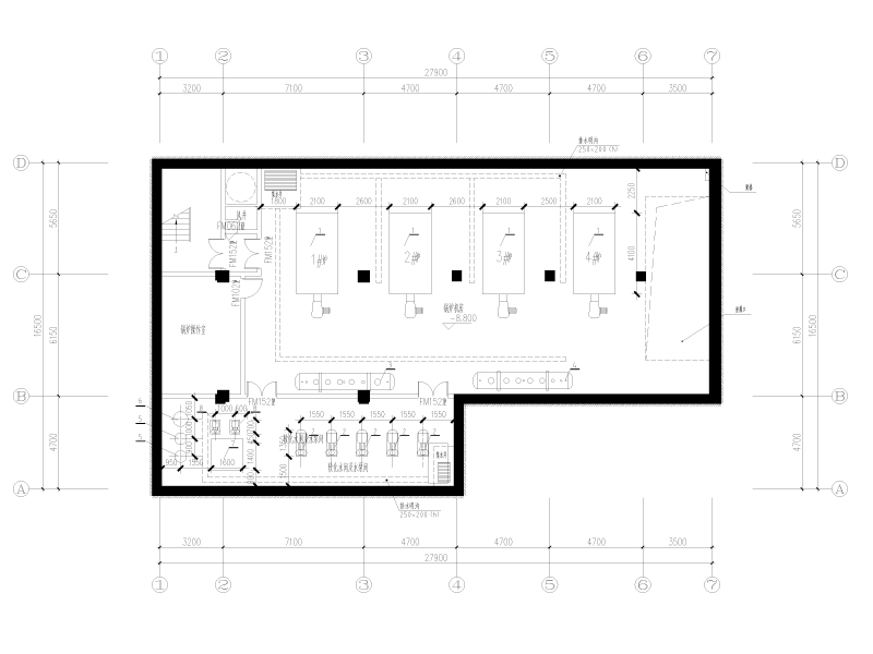 威尼斯温泉小镇燃气真空热水锅炉房施工图纸cad平面布置图及系统图 - 3