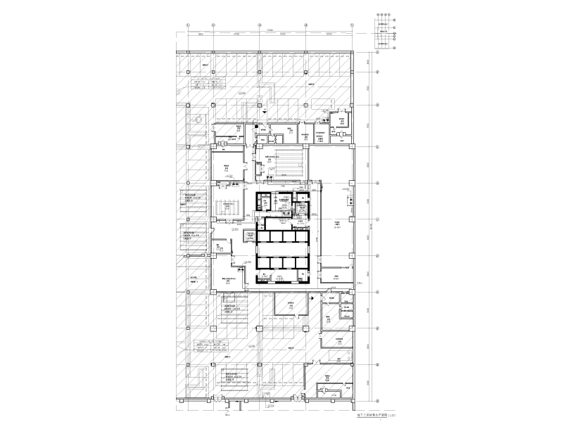 高层塔楼办公楼给排水施工图纸cad平面图 - 1