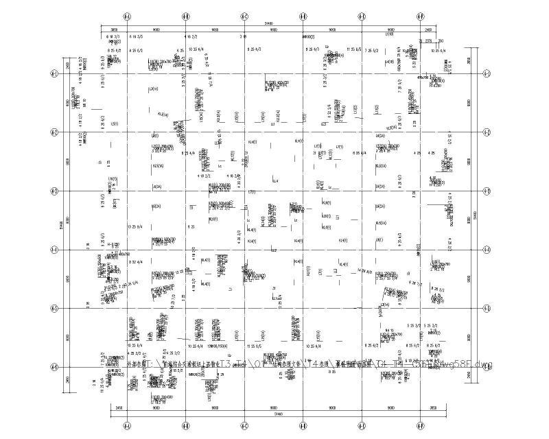 2020框架核心筒结构超高层塔楼结构施工图纸cad - 3
