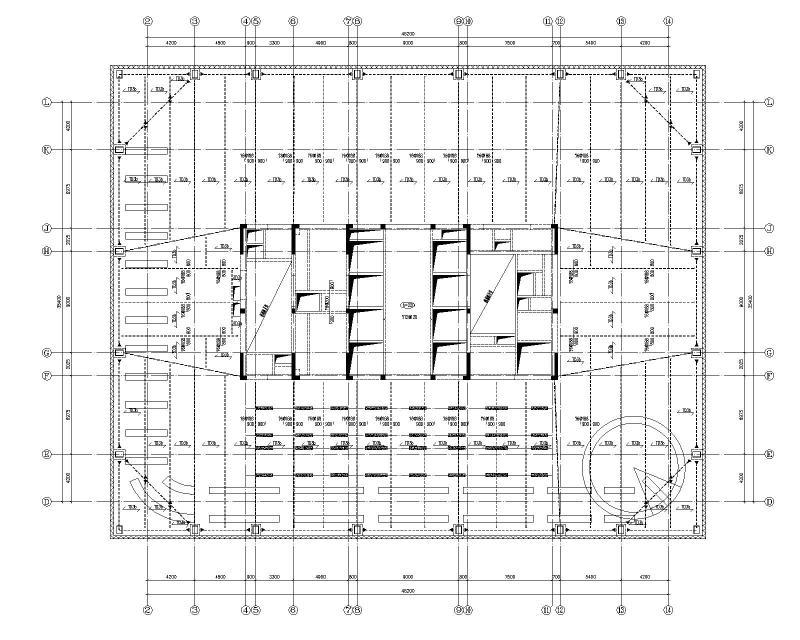 2021框架核心筒结构超高层办公楼结施施工图纸205Pcad - 3