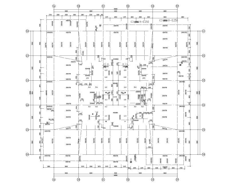 2019框架核心筒结构超高层商业楼结构施工图纸cad - 1