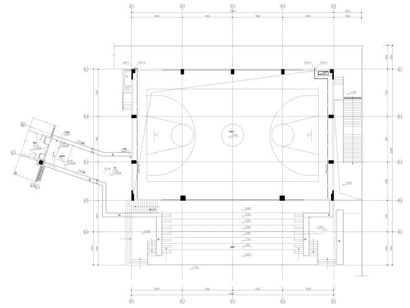 风雨操场给排水施工图纸cad - 1