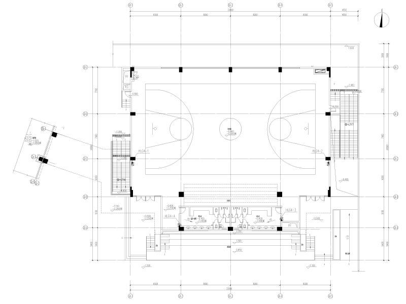 风雨操场给排水施工图纸cad - 2