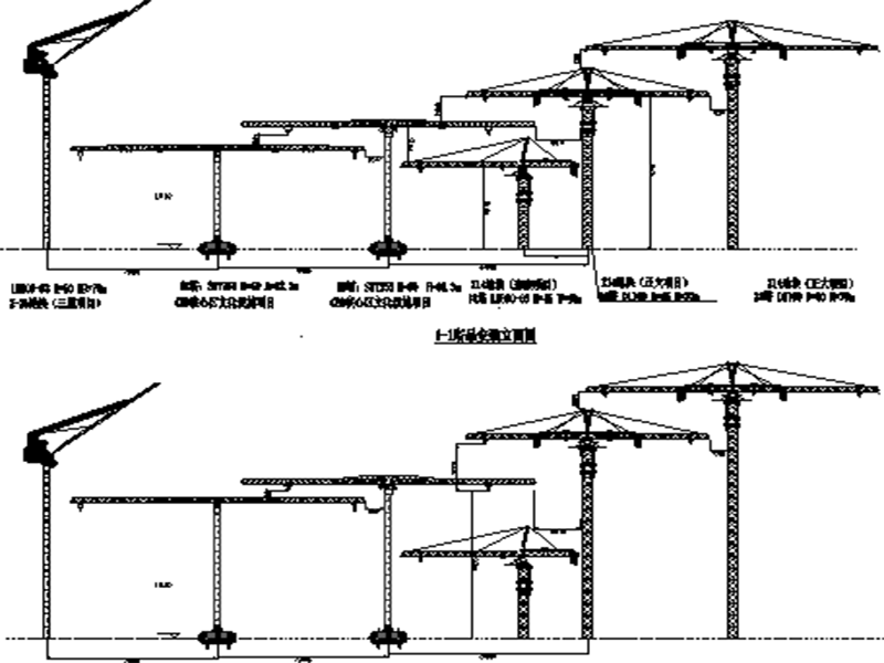 塔吊安装立面图纸CAD（可复制版） - 1