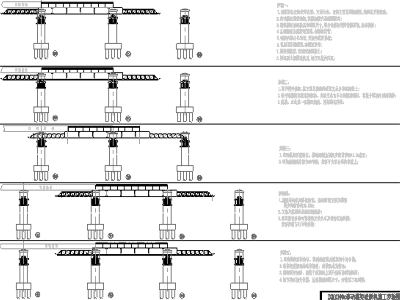 ZQM1300t移动模架造桥机施工步骤图纸CAD - 1