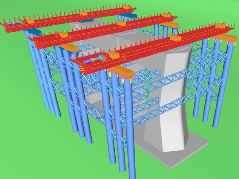 顶推钢桁梁公铁两用桥实施性施工组织128页cad - 1