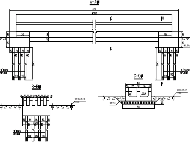 顶推钢桁梁公铁两用桥实施性施工组织128页cad - 4