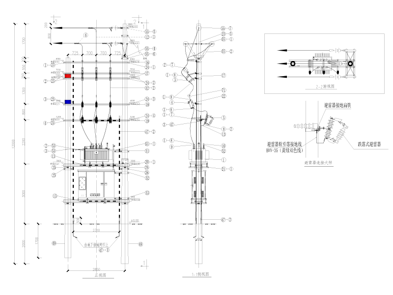 250kVA配变安装工程cad - 3