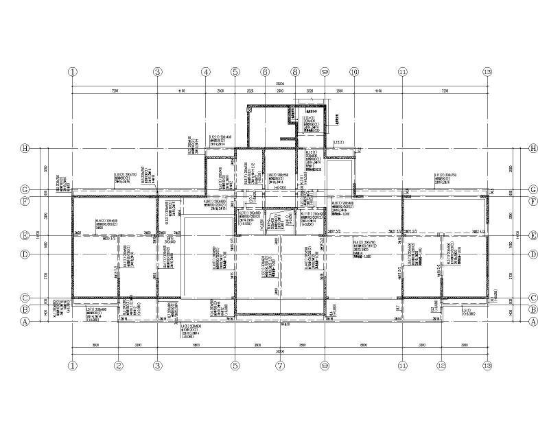 多层剪力墙结构住宅结构施工图纸2022+24Pcad平面图 - 2