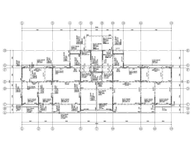 多层剪力墙结构住宅结构施工图纸2022+24Pcad平面图 - 4