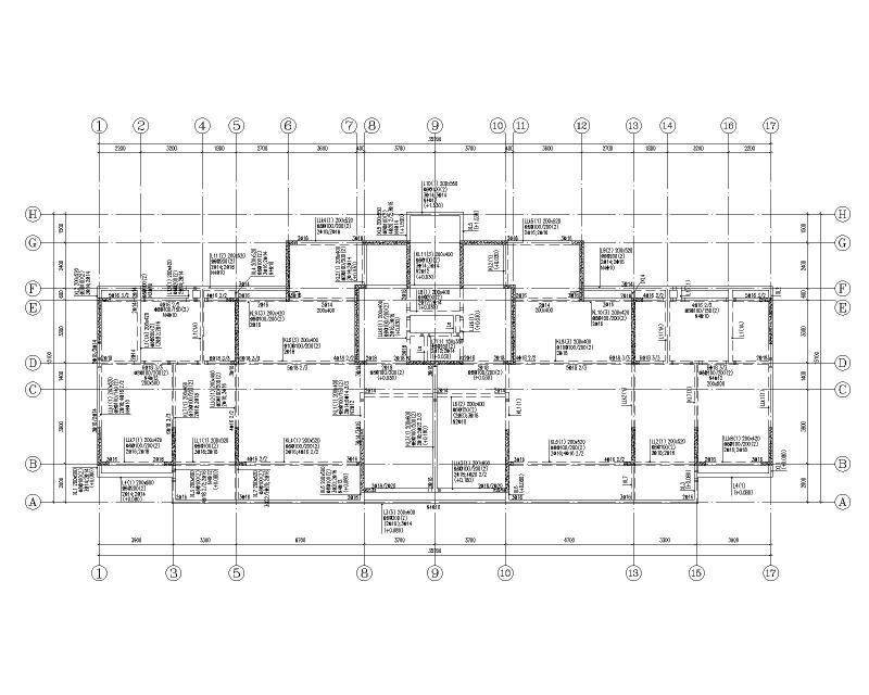 多层剪力墙结构住宅施工图纸2022+24Pcad平面布置图 - 1