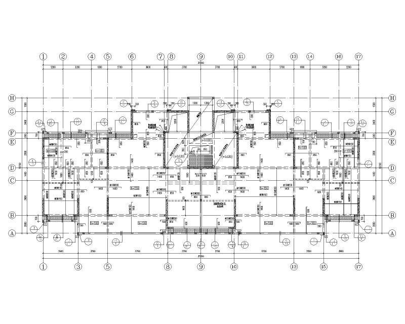 多层剪力墙结构住宅施工图纸2022+24Pcad平面布置图 - 2