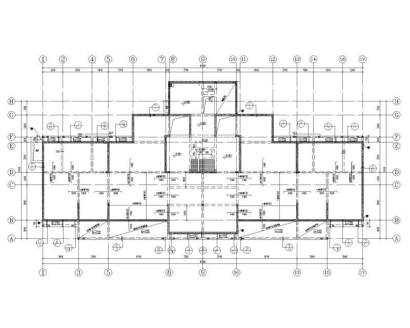 多层剪力墙结构住宅施工图纸2022+24Pcad平面布置图 - 4